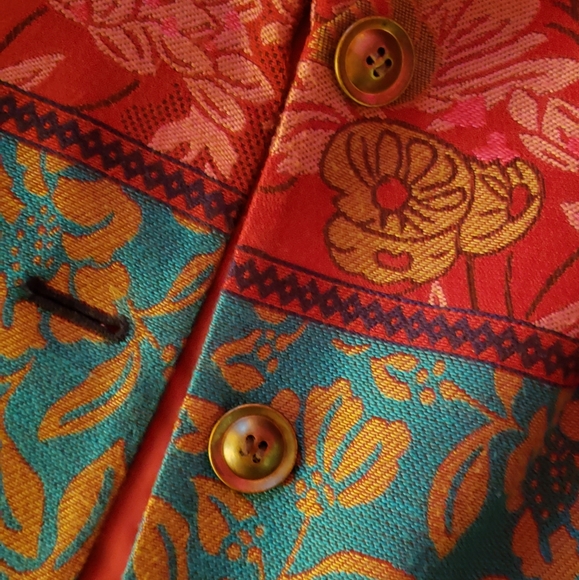 Multicolor floral tapestry jacket blazer - Picture 6 of 8
